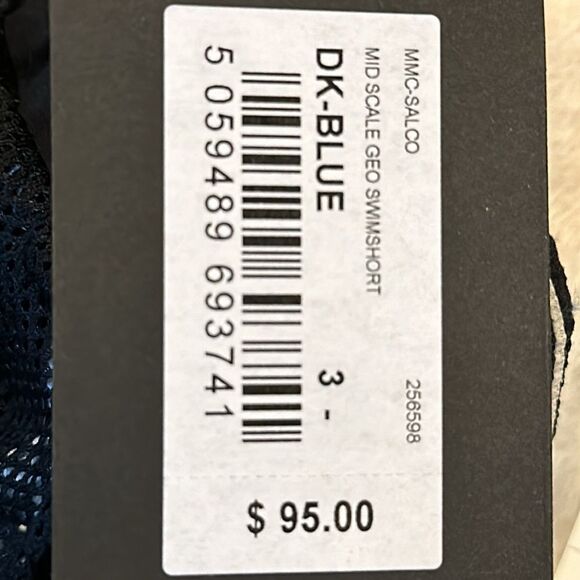 TED BAKER LONDON NWT MENS SWIMSUIT SIZE 3 IN COLOR DK BLUE STYLE MID SCALE GEO - Picture 5 of 5